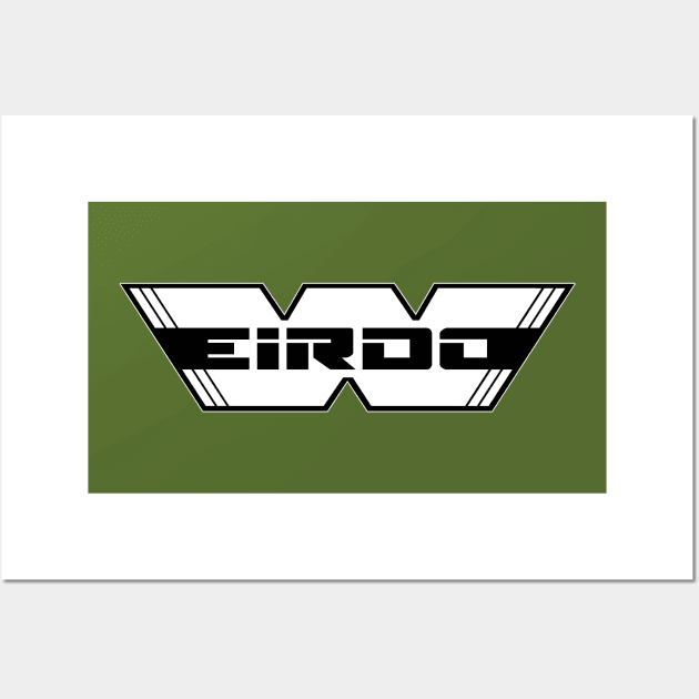 WEIRDO - Logo - White with black lettering - Dark Olive Wall Art by hector2ortega